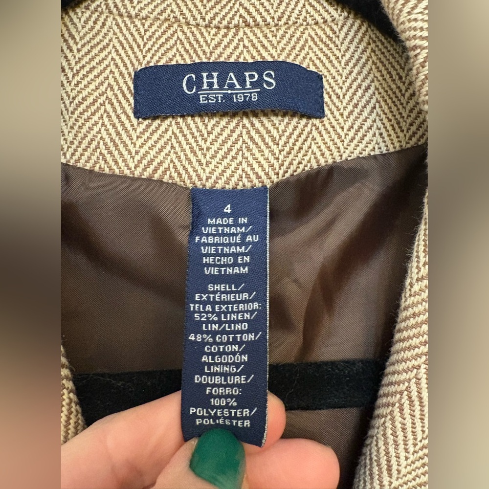 Chaps Women's Cream Blazer - Picture 3 of 3